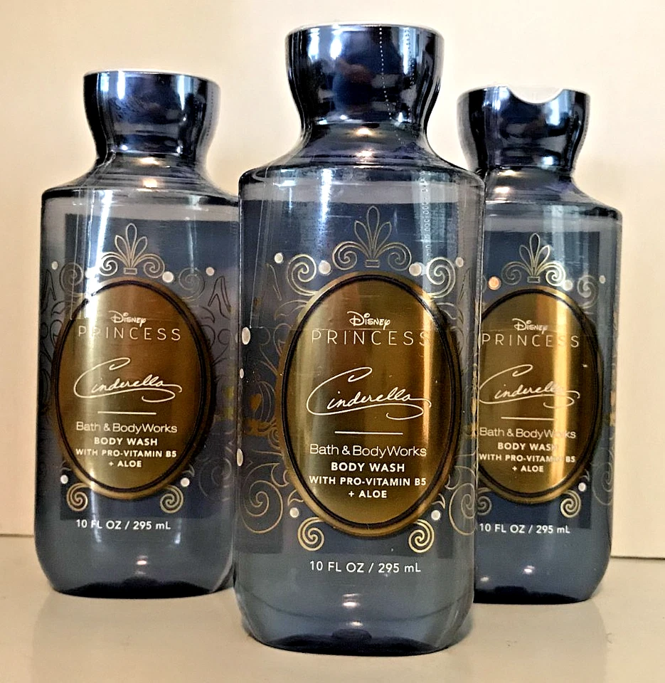 DISNEY PRINCESS CINDERELLA SHOWER GEL BODY WASH 10 OZ BATH BODY WORKS LOT X 3 - Image 1 of 2