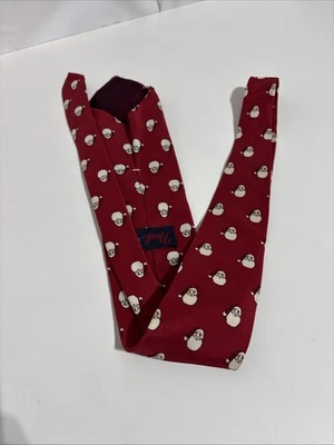Corbata Noel vintage para hombre 56 en seda roja cara de Santa Navidad vacaciones forrada ancha Foto 1 de 4