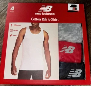 New Balance Men's 4-Pack Tanks Tops Undershirts Cotton Blend Multicolor (B) ~ XL - Picture 1 of 3