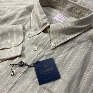 Nwt Brooks Brothers Irish Linen Shirt Mens XXL  Button Down - Picture 1 of 11