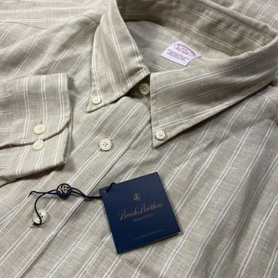 Nwt Brooks Brothers Irish Linen Shirt Mens XXL  Button Down - Image 1 of 4