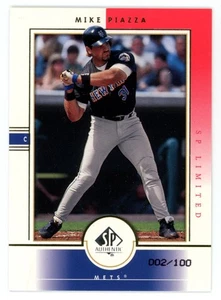 2000 SP Authentic Limited Mike Piazza 002/100 New York Mets #70 - Picture 1 of 2