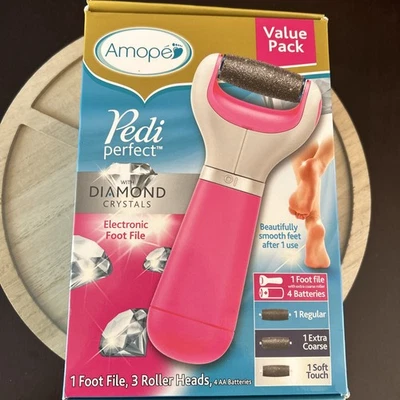 Amope Pedi Perfect Electronic Foot File, Extra Grueso (Paquete de 4) Cristales Diamante Foto 1 de 4