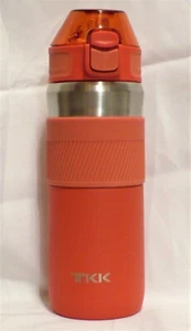 TKK SPORTS Water Bottle w/Straw, Spout & Locking Cap17 oz/500ml ORANGE - Picture 1 of 6