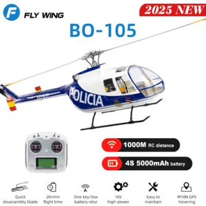Flywing BO105 Police RC Helicopter H1 M10 GPS Helicopter RTF 2 Battery US Stock - Picture 1 of 19