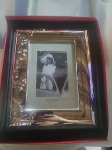 KATE SPADE GARDNER STREET SILVER PLATED LENOX 5 X 7 FRAME NEW NEVER USED - Picture 1 of 2