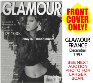 COVER ONLY - GLAMOUR France December 1993 January 1994 CHRISTY TURLINGTON - Picture 1 of 2