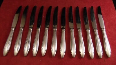 Service de 12 couteaux à entremets en métal argenté orfèvre Reneka - Photo 1/4