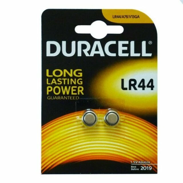 Duracell LR44 1,5V Batteria a Bottone Alcalina 2 Pezzi