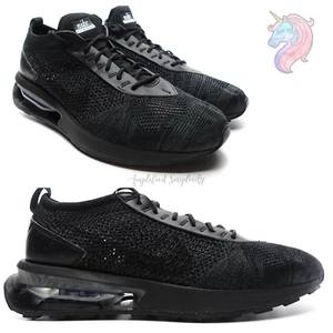 Nike Air Max Flyknit Racer Mens Triple Black Shoes FD2764-001 New - Picture 1 of 18