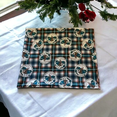 VINTAGE FABRIC W/ WESTERN DESIGN ~ 45.5" W X 74.5" L - Image 1 of 3