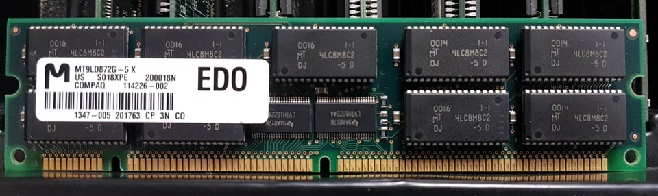 MICRON TECH MT9LD872G-5 X COMPAQ 114226-002 64MB EDO SERVER MEMORY RAM DIMM - Image 1 of 1