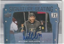 UD Premier 2021-22 - Signatures Seating  Auto - William Karlsson #PSS-WK
