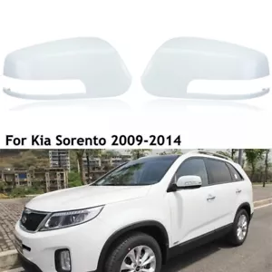 Pair Primed Door Wing Mirror Cover Housing Caps For Kia Sorento XM 2009-2014 L+R - Picture 1 of 10