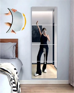 Wall Mirror Full Length Mirror for Bedroom Full Body,Shatterproof Mirror for Kid - Picture 1 of 12