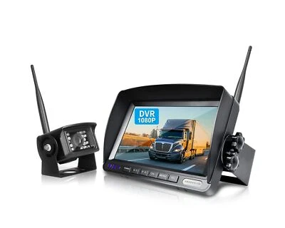HD Digital Wireless Backup Camera for RV/Truck/Trailer/Van/Bus, 7 Inch HD 108... - Image 1 of 4