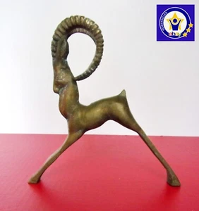 Ram Aries de latón vintage 10"" de alto x 8"" de ancho - Imagen 1 de 6