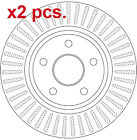 X2 PCS FRONT BRAKE DISC ROTOS X2 PCS SET DF6251 TRW I