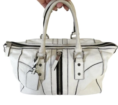 MILLY Jayden White Zip Satchel Bag - Image 1 of 4