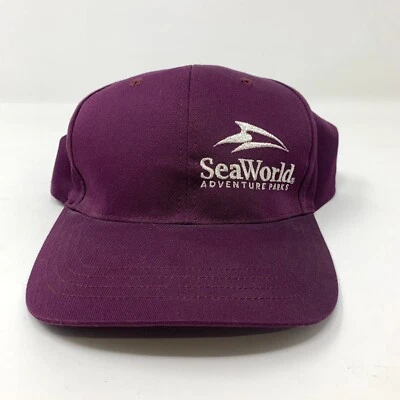 Vtg Seaworld Adventure Park Silver Embroidered Snapback Hat Cap - Image 1 of 4
