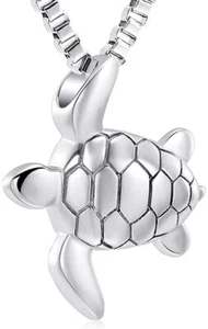 Sea Turtle Cremation Necklace for Ashes Keepsake Memorial Urn Pendant Pet Human - Picture 1 of 9
