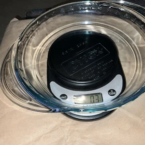 Plato para hornear pastel de vidrio Pyrex Blue Tint #2229 (9,5") se ve nuevo vintage - Imagen 1 de 20