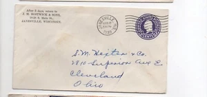 United States used entire U436 Janesville WI to Cleveland OH - Picture 1 of 2