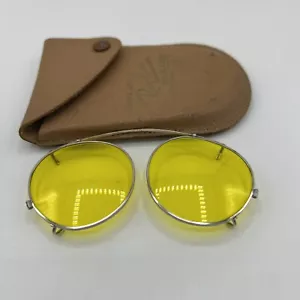 Clip redondo amarillo plateado vintage Ray Ban Bausch & Lomb B&L con estuche 48 mm EE. UU. - Imagen 1 de 11