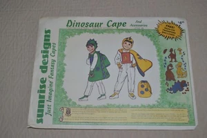 Sunrise Designs #186 sewing pattern, child Dinosaur Cape size S-M-L - Picture 1 of 5