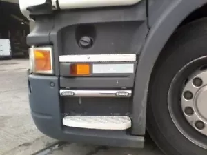 To Fit Pre 2009 Scania P G R Series barras escalonadas laterales de acero inoxidable + luces LED blancas - Imagen 1 de 3