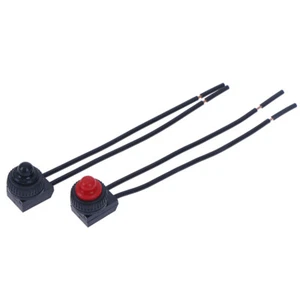 220V Waterproof Push Button On-Off Switch With 4" Lead Wire BlackEOY=qn - Picture 1 of 15