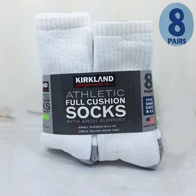 8 pares de calcetines deportivos Kirkland Signature para hombre Foto 1 de 4