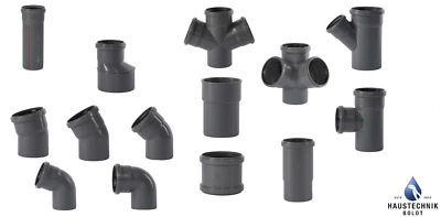 HT Safe - Rohr, Muffe, Bogen, Abzweig, Red., uvm. ,32,40,50,75,90,110 mm - Bild 1 von 4