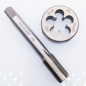 9/16"-24UNEF HSS Grifo y troquel UNEF Máquina Rosca Grifo + Rosca Redonda Die Mano Derecha - Imagen 1 de 8