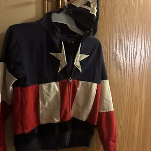 Children’s Marvel Captain America Hooded Zip Up Hoodie - Picture 1 of 2