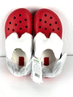 Crocs Classic Lined Santa Christmas Clogs-Various Women's/Men's Sizes-New w/Tags - Image 1 of 4