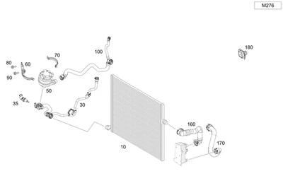 Genuine Mercedes-Benz Coolant Filling Hose 213-501-43-00 - Imagem 1 de 2