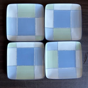 4er Set Noritake Ambience Java Blau 7,5" Quadratisch Salat-/Dessertteller 7994 - Bild 1 von 13