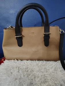 Kate Spade Cove Street Provence Colorblock Leder Umhängetasche hellbraun schwarz Tasche Handtasche - Bild 1 von 11