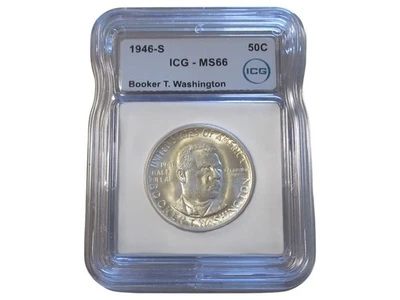 1946 S BOOKER T WASHINGTON COMMEMORATIVE HALF ICG MS 66 - Image 1 of 2