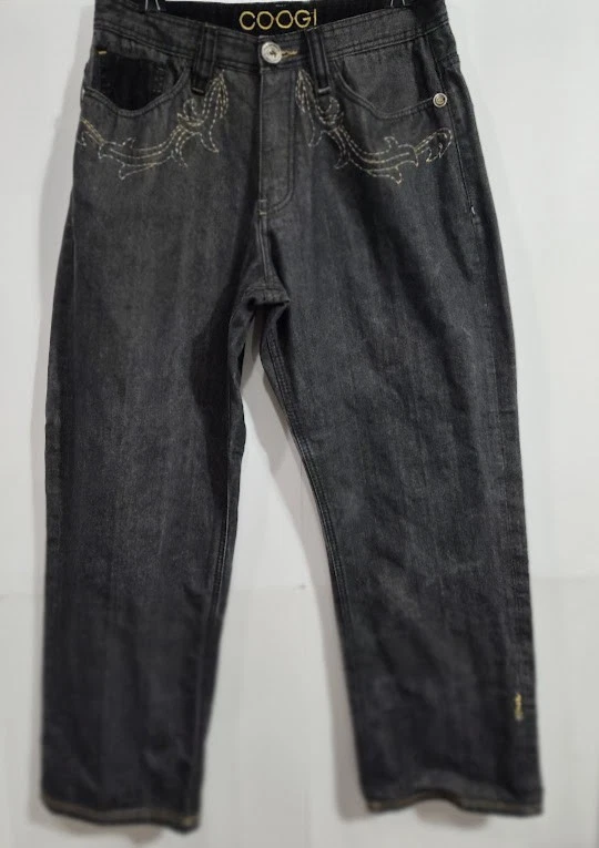 Jeans Coogi Vintage Para Hombre Negros Sueltos Bordados 34x34!! ¡Leer descripción!! Foto 1 de 4