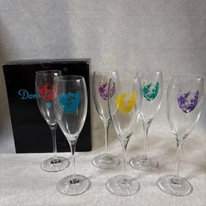 Set 6 bicchieri da champagne Dom Perignon Andy Warhol con scatola originale - Foto 1 di 4