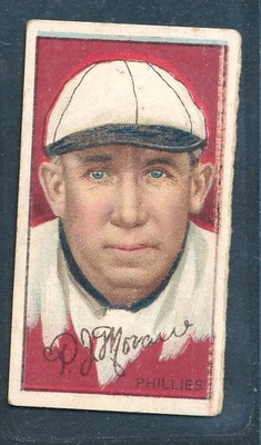 1912 T202 Hassan End Panel: PAT MORAN Philadelphia Phillies ~ VG+ (Altered) Foto 1 de 2