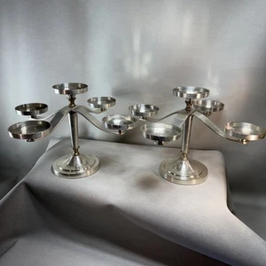 Restoration Hardware Simone-Claire 5 Candle Holder Pillar Candelabras READ IMPOR - Picture 1 of 24