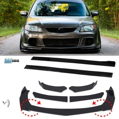 For Mazda Protege MP3 Front Bumper Lip Kit Splitter + Extension Side Skirt 78.7" - Image 1 of 4