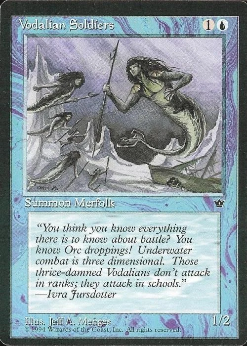 Vodalian Soldiers (3) - Medium Play MTG Fallen Empires - Image 1 of 1