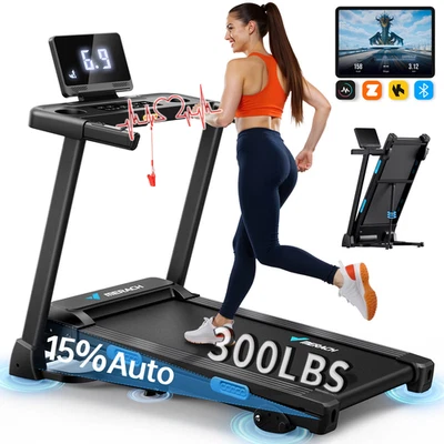 Cinta de Correr Plegable MERACH T12 con Inclinación Automática 15%, 0.8-12 km/H Aplicación Almohadilla para Caminar Foto 1 de 4