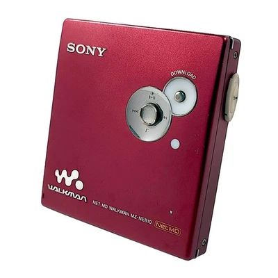 Sony MZ-NE810 MiniDisc Player Red - Tested Working Functional NetMD Player - Image 1 of 4