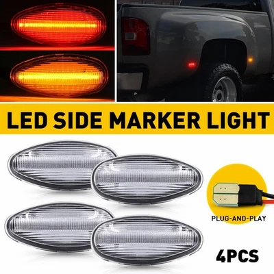 适用于 1999 - 2014 年雪佛兰索罗德,吉姆西 Sierra 3500HD 2500HD 侧标记灯 — 第 1/4 张图片