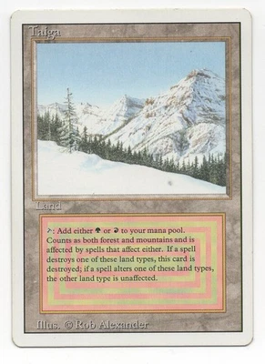 MTG: Magic Revised Edition - Taiga *Moderate Play* #2 - Image 1 of 2